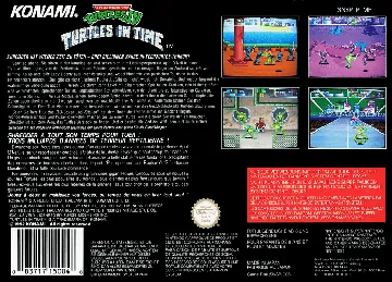 Teenage Mutant Hero Turtles IV - Turtles in Time (Europe) box cover back